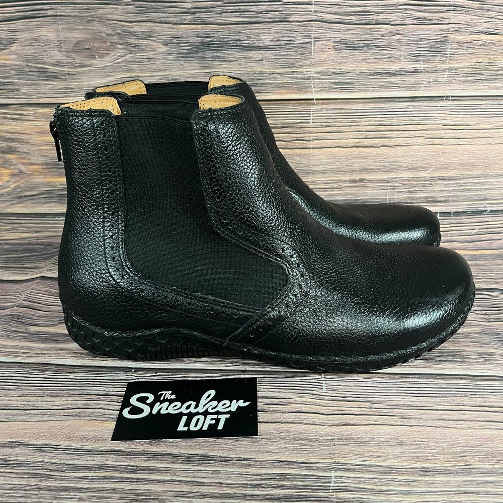 Alegria Men's‎ Jony Black Leather Slip On Chukka Boots